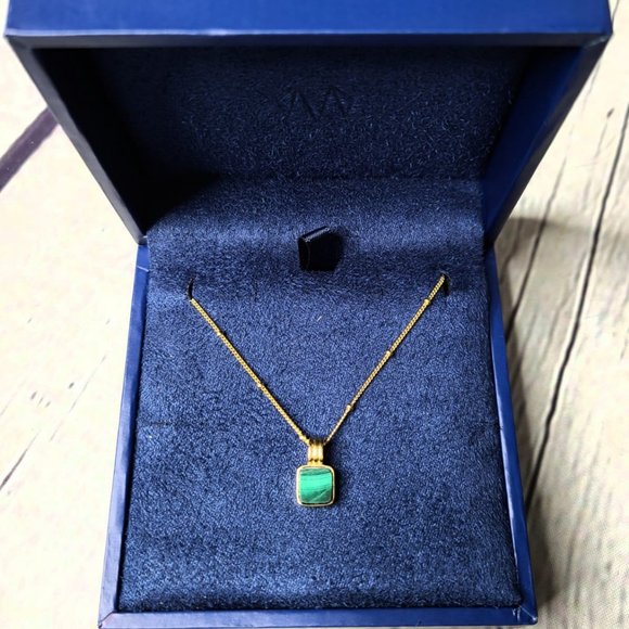 Missoma Lucy Williams Square Malachite Gold Necklace 2025